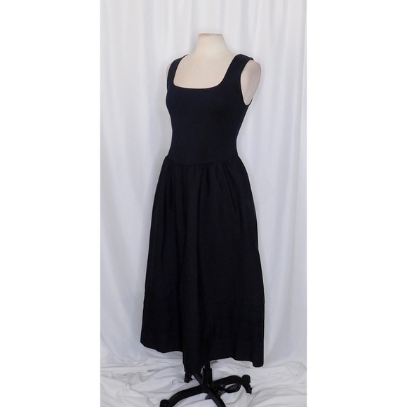 NWT!! J. CREW Black Drop-Waist Mixy Dress Tank Midi Dropwaist Medium Tall MT‎ - Picture 6 of 15